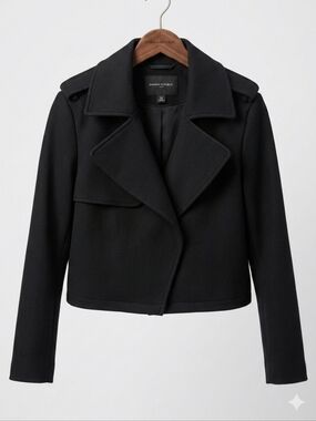 Banana Republic Black Cropped Blazer Jacket xs